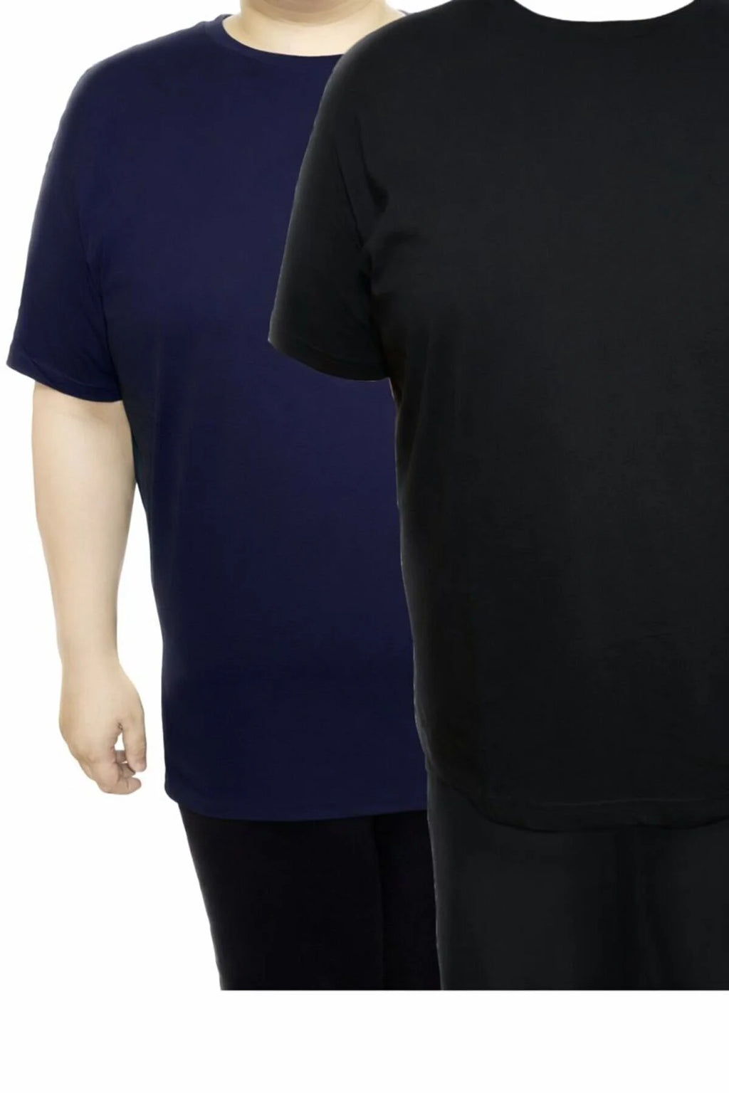 Büyük Beden Erkek Tişört %100 Pamuk – Rahat Kalıp, Yumuşak Doku (2xL–6XL) 2'li Paket