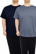 Büyük Beden Erkek Tişört %100 Pamuk – Rahat Kalıp, Yumuşak Doku (2xL–7XL) 2'li Paket