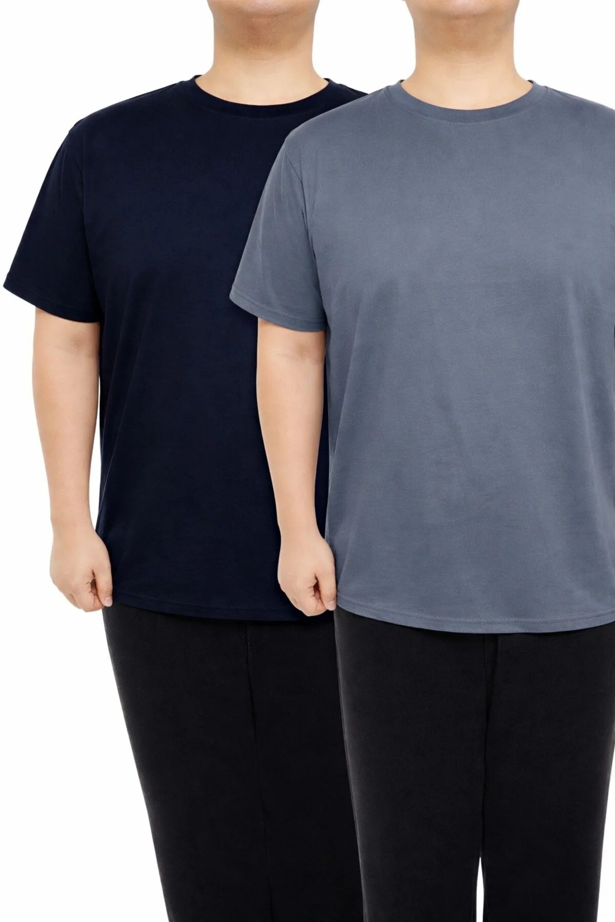 Büyük Beden Erkek Tişört %100 Pamuk – Rahat Kalıp, Yumuşak Doku (2xL–7XL) 2'li Paket