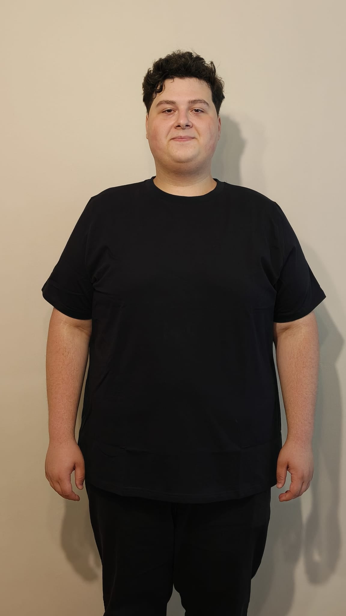 Büyük Beden T-Shirt %100 Pamuk Yumuşak Dokulu Koyu Lacivert Bisiklet Yaka (4XL-7XL)